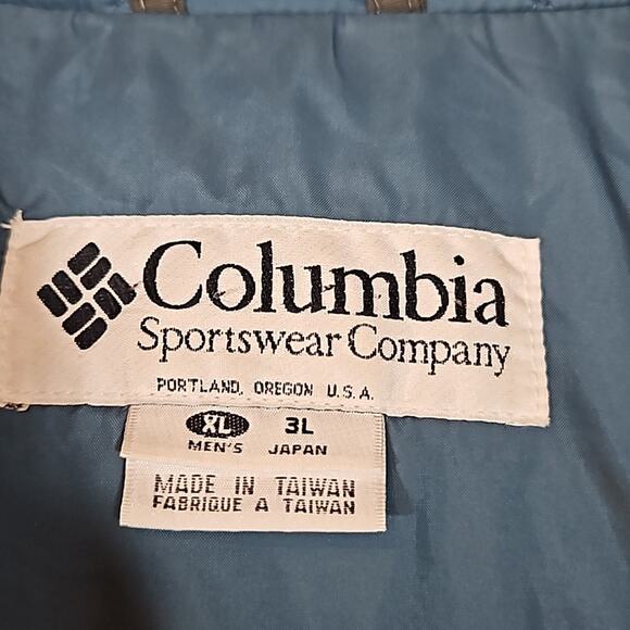 Columbia Vintage 90's Men's Green-brown Coat Jacket - Picture 4 of 6